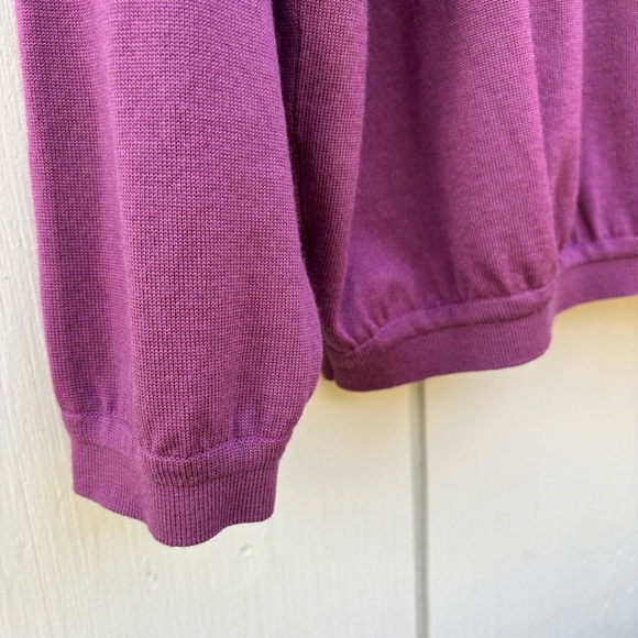 VITTORIO ROCCHETTI—Milano—Purple Polo Pullover—Men’s M—75% Wool—Made in USA—VG+ - Picture 6 of 13